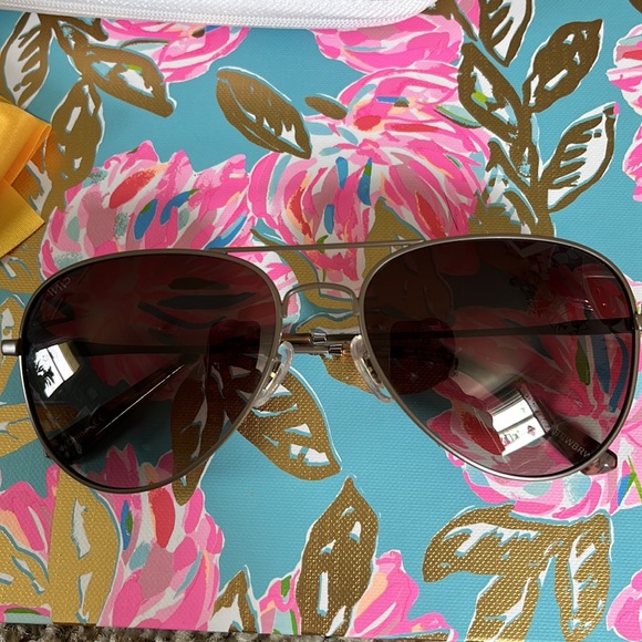 Wear Me Pro WMP Zion polarized aviator sunglasses in woodland brown EUC - Picture 2 of 3